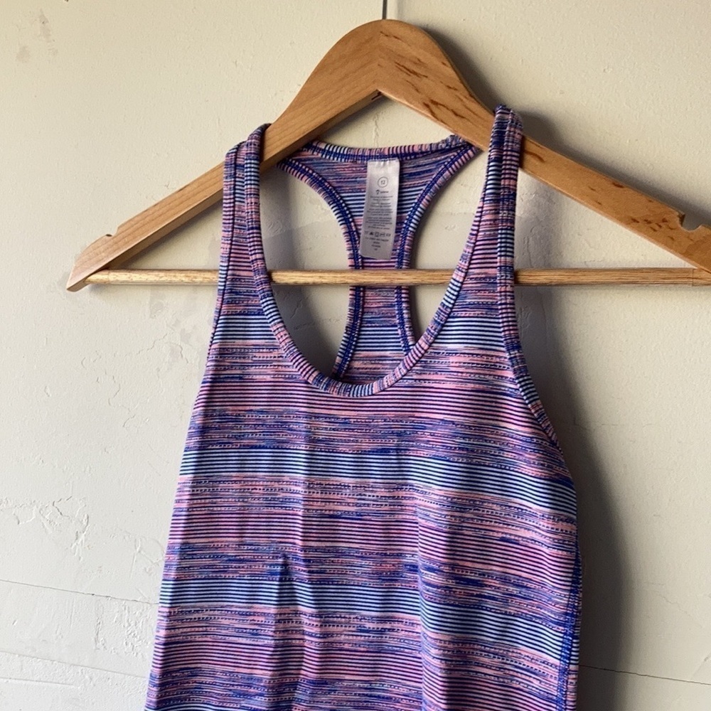 Ivivva Pink Striped Racerback Tank - Picture 2 of 5
